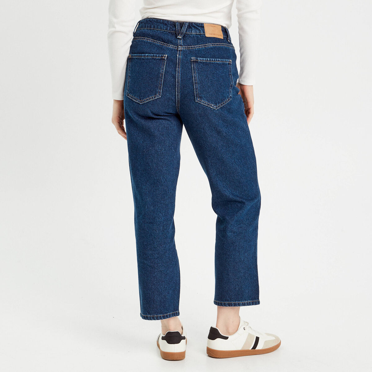Jeans droit 7/8ème denim brut femme