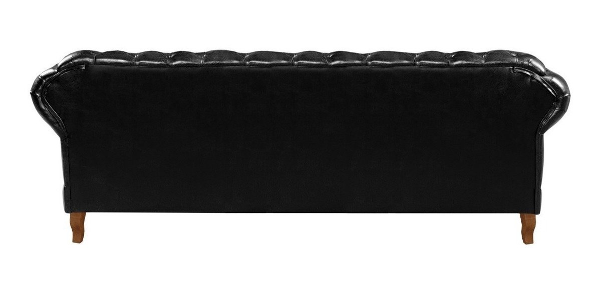 Sofá Chesterfield Dom Pedro Duque 3 Lugares - Couríssimo Preto