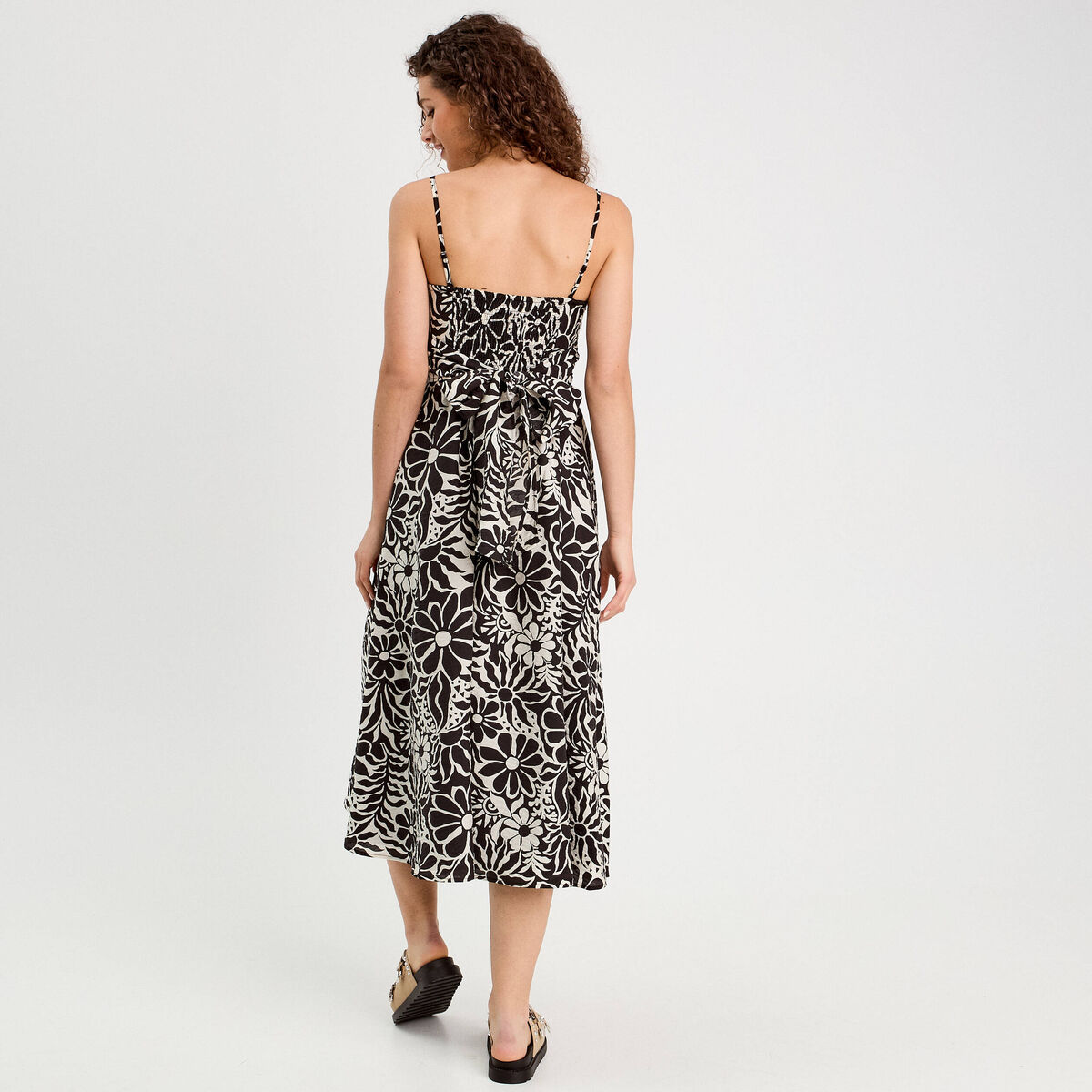 Robe évasée bustier blanc femme