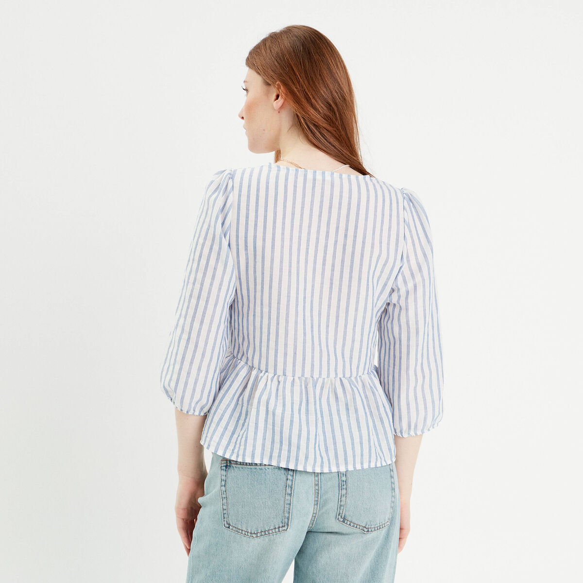 Blouse manches 3/4 ecru femme