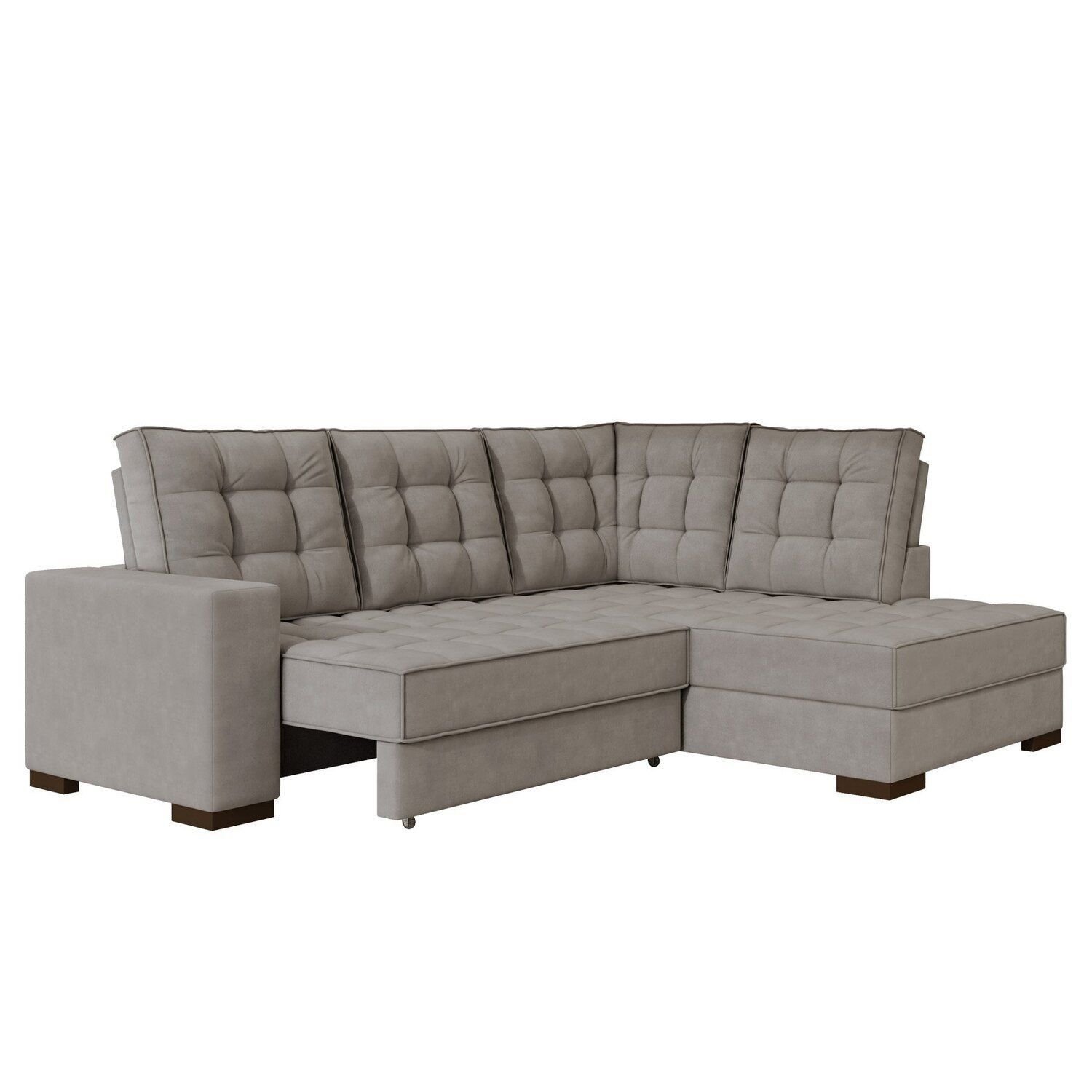 Sofá Canto Retrátil e Reclinável Munique Tamanho 220cm X 175cm