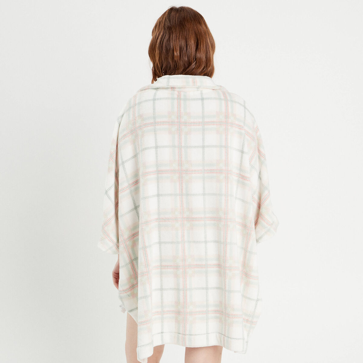 Cape longue zippée blanc femme