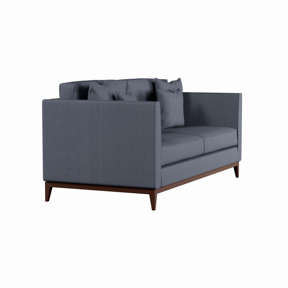 Sofá 3 Lugares Brendo Base de Madeira Linho Cotton Cinza. em Promoção | Ofertas na Americanas