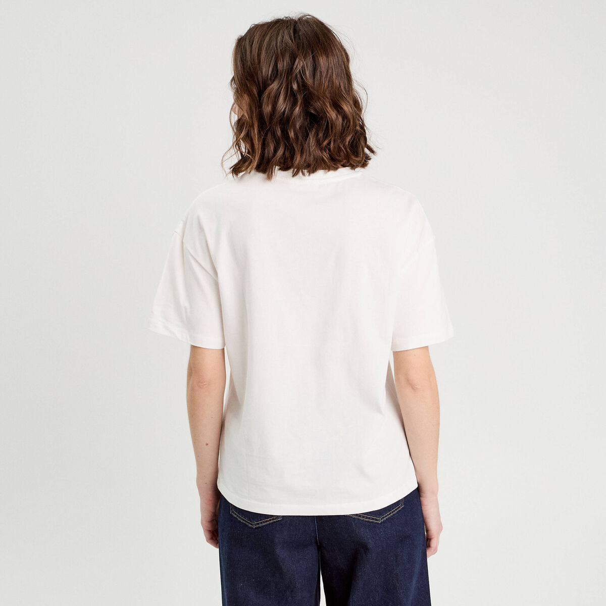 T-shirt manches courtes blanc femme