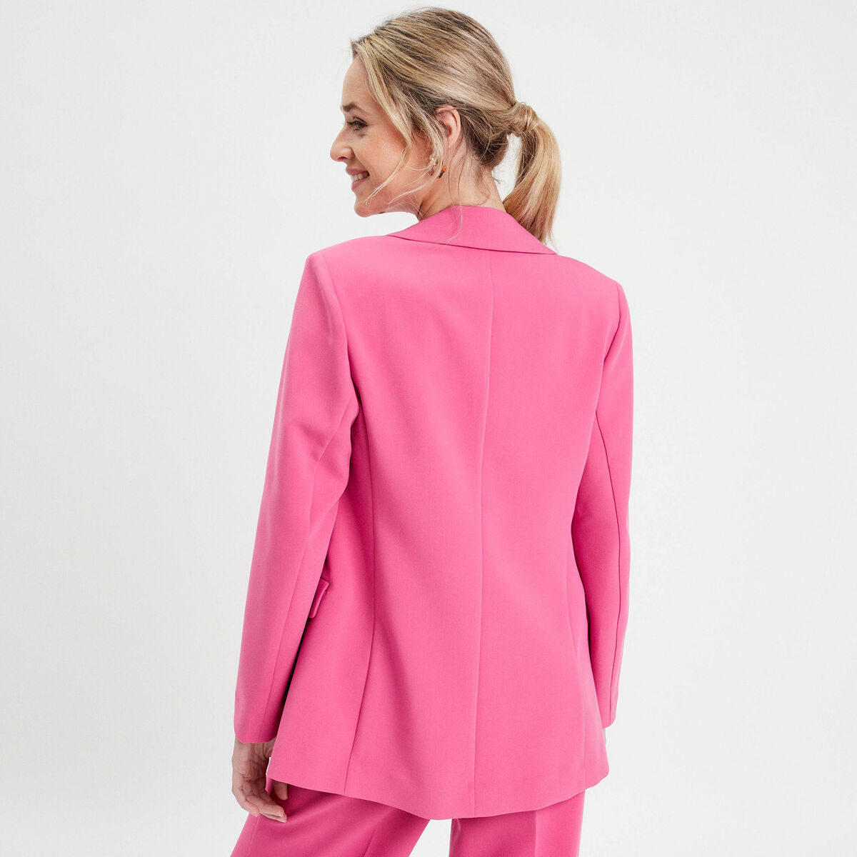 Veste blazer fluide rose femme