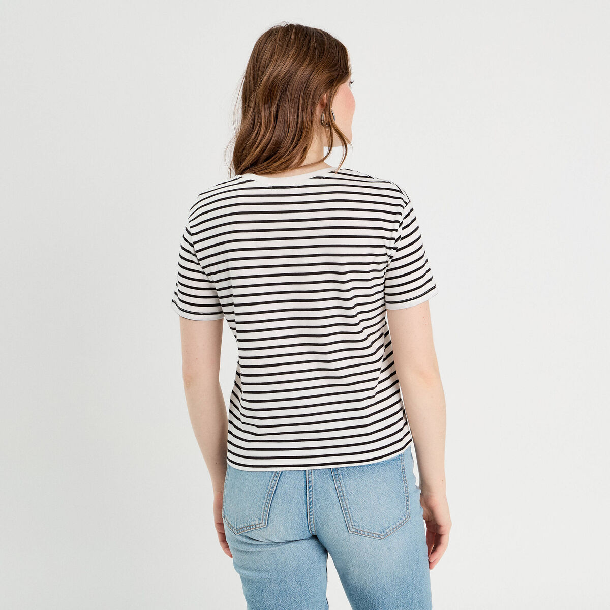 T-shirt manches courtes blanc femme