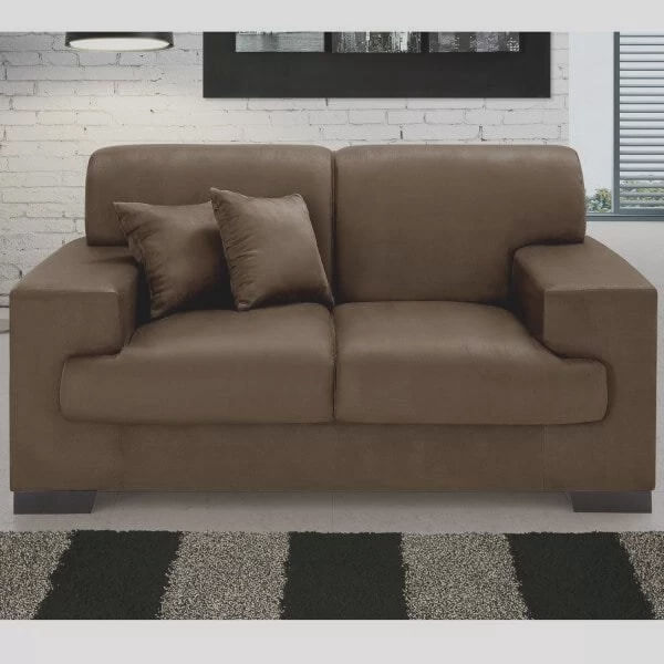 Sofá 2 Lugares Manuela Suede Liso Marrom - Império Estofados em Promoção | Ofertas na Americanas