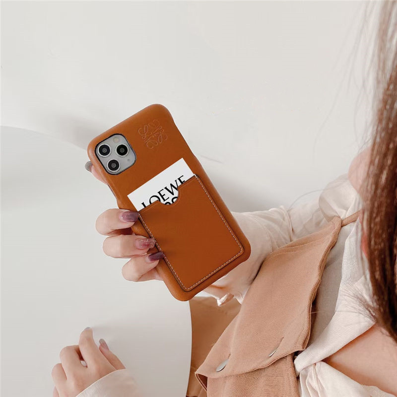 iphone16/15pro max ケース ロエベ 新作 iphone14/13pro maxケース カード収納 loewe 携帯ケース iphone12 シンプル 韓国 アイフォン11/11pro/se カバー アナグラム iphonexs max/xr スマホケース 大人可愛い