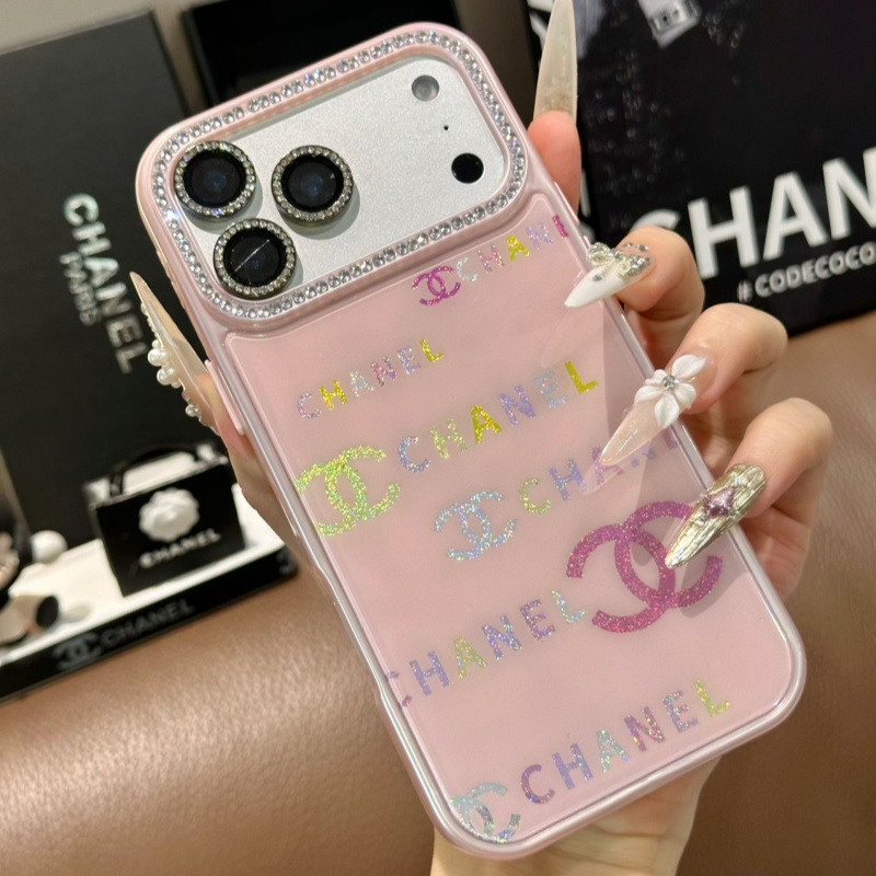 シャネル iphone17/17pro ケース ガラス iphoneケース 人気ブランド 女子 スマホケース chanel iphone16/16promax ケース キラキラ ストーン アイフォン15/15プロケースブランド