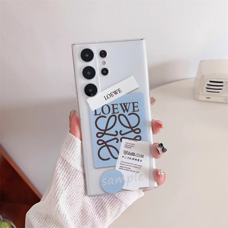 ロエベ スマホケース galaxy S25 ケース 韓国 ハイ ブランド ギャラクシー a53 ケース クリア loewe 携帯ケース 可愛い ブランド レディース galaxy s22 ultra ケース 薄い おすすめ