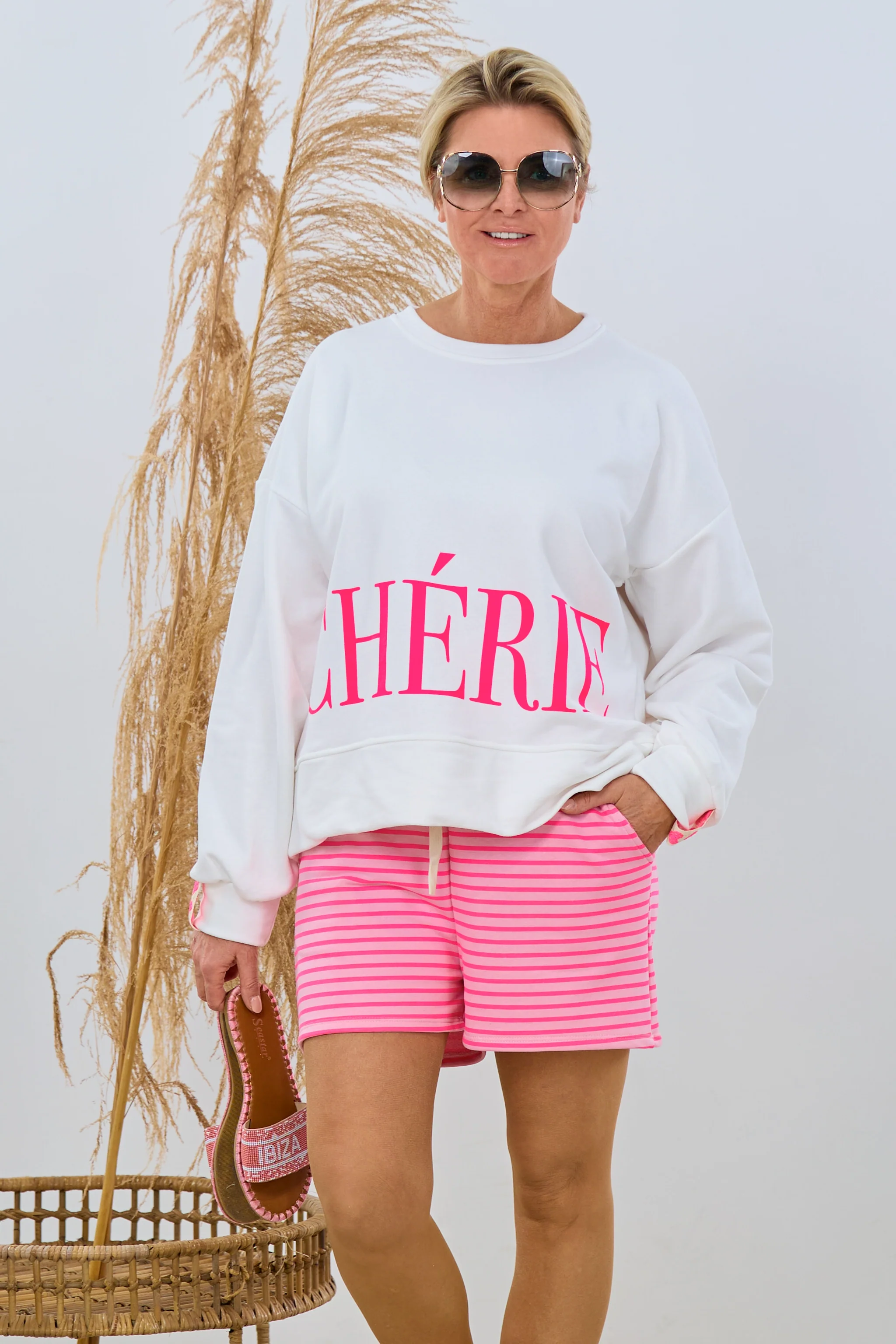 Sweaty CHÉRIE, ecru-pink