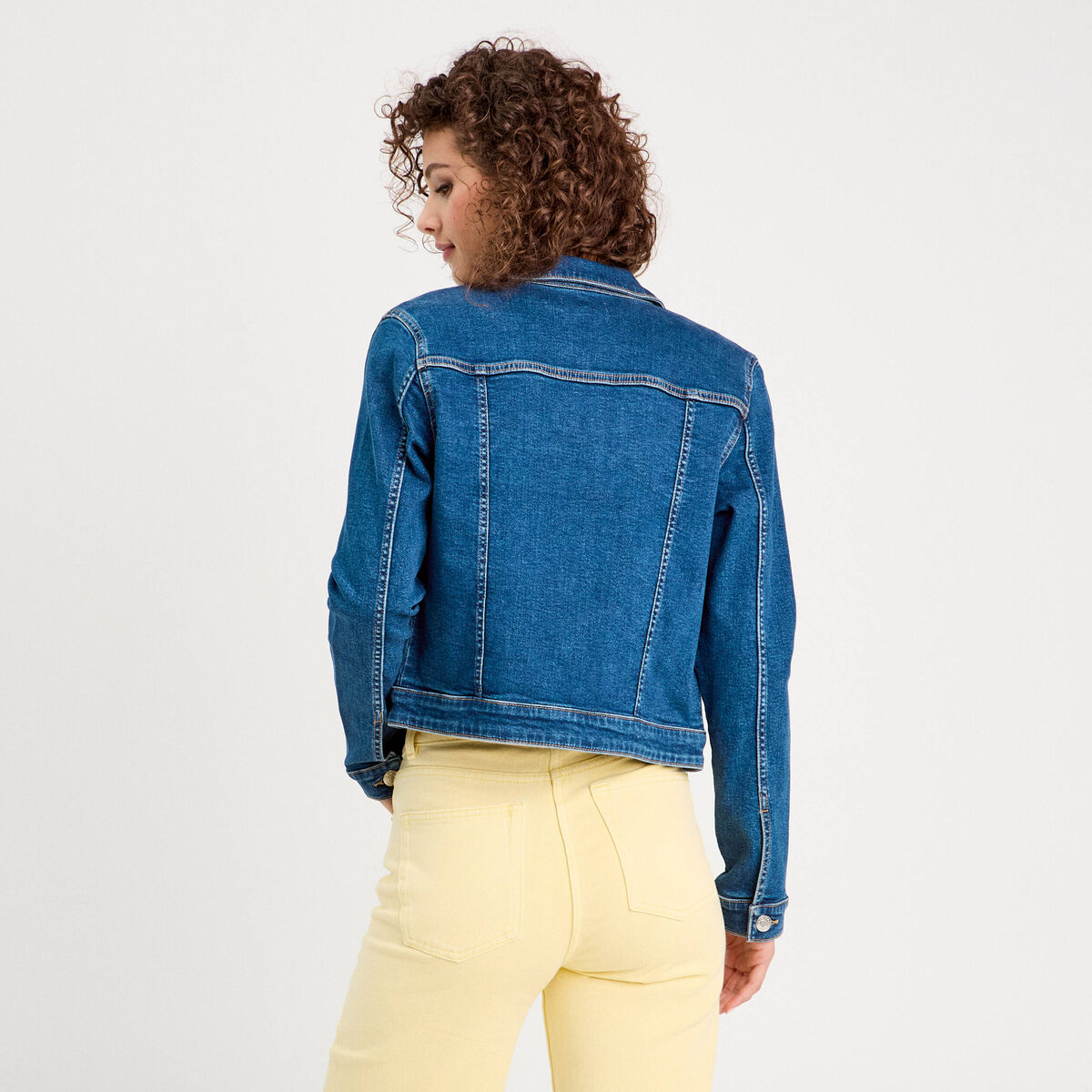 Veste en jean denim stone femme