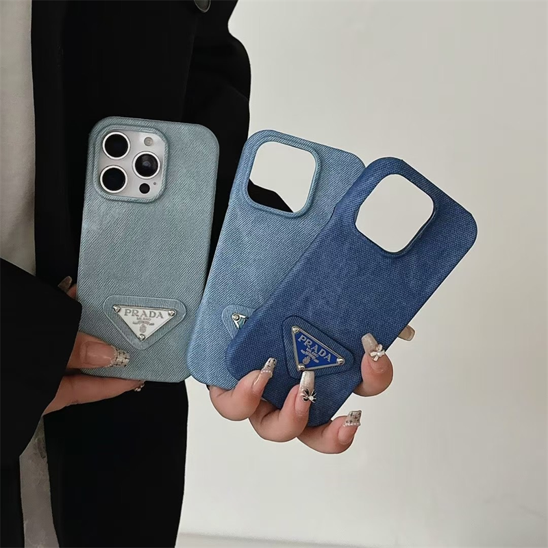 プラダ iphone16/16pro 携帯 カバー デニム iphone15pro max/14proケース ペア prada風 iphone13 ケース 対 衝撃 アイフォンケース12pro お 揃い オシャレ