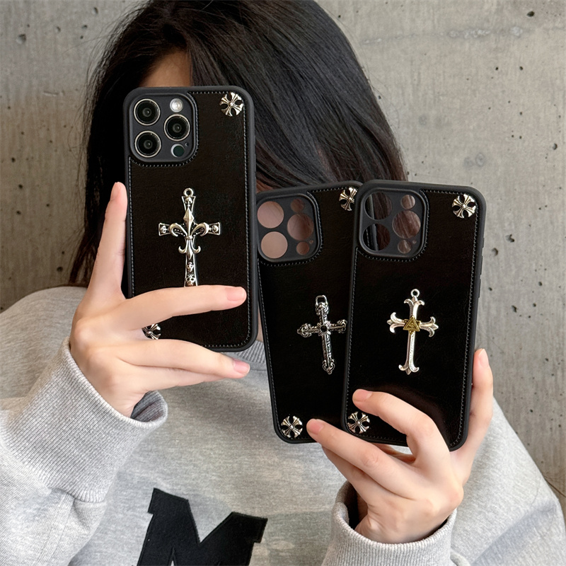 iphone16/16pro ケース クロム ハーツ chrome hearts スマホケース ストリート ブランド iphone15/15promax ケース ブランド メンズ iphone14/13ケース かっこいい 黒 おしゃれ
