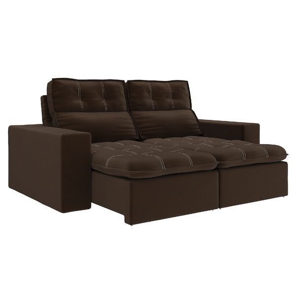 Sofá Retrátil e Reclinável 2m 3 Lugares Petrópolis Veludo Mamflex