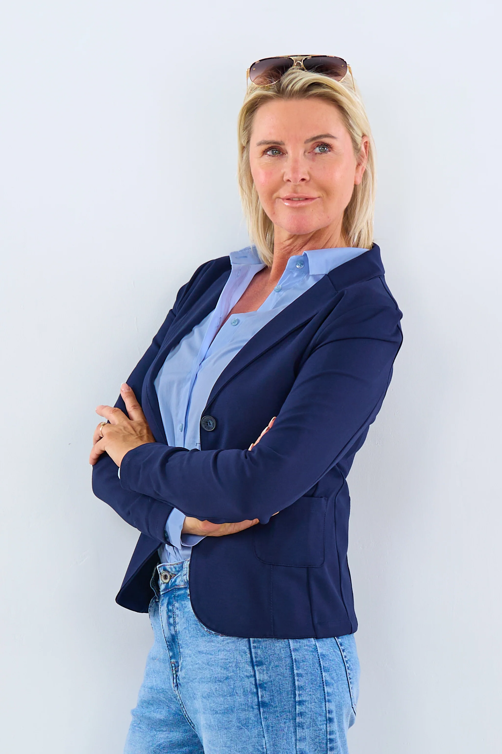 Blazer kurz, marine blau