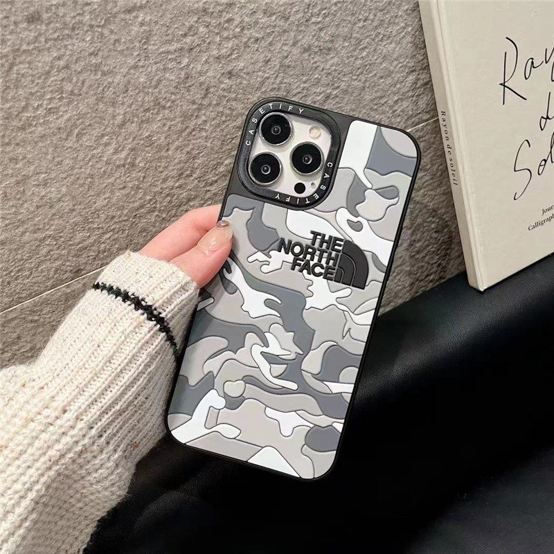 ノース フェイス アイ フォン15/15pro ケース 迷彩 north face iphone13pro/12/11 カバー ハイ ブランド メンズ iphone11ケース カップル 衝撃 に 強い