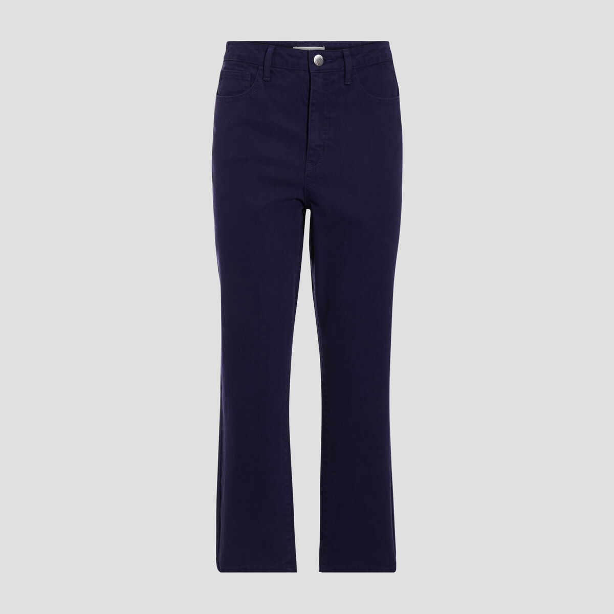 Jeans droit 7/8ème bleu violet femme