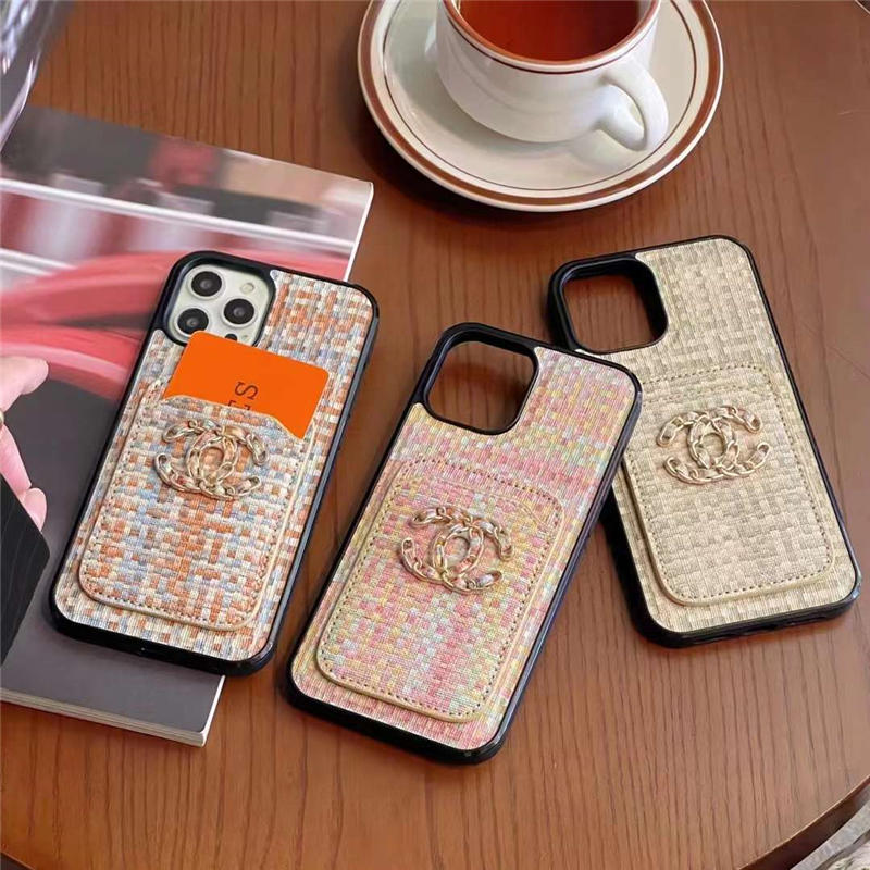 シャネル ツイード iphone17/16pro ケース 女子 iphone16plus/15pro スマホケース 布 カード入れ iphone13promax/14/13pro カバー 秋 かわいい