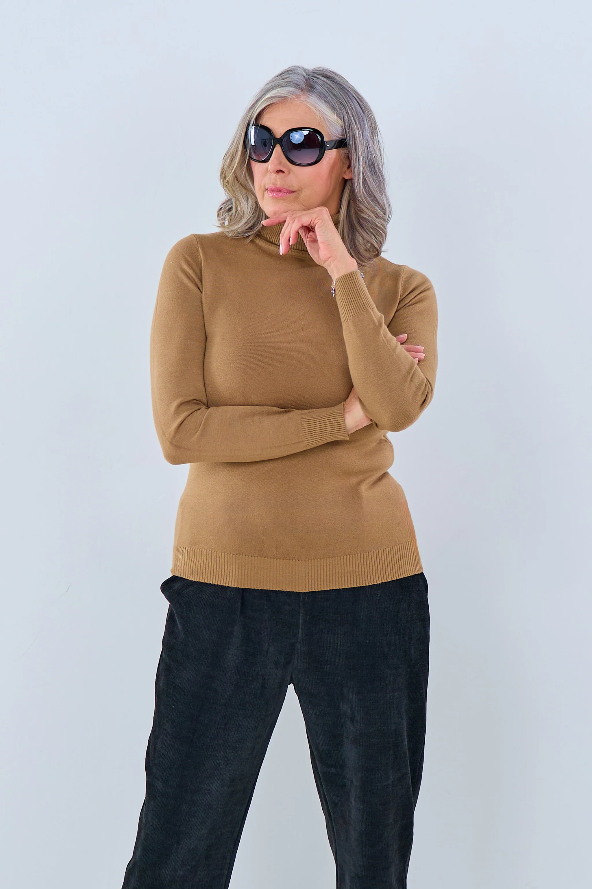 Rollkragen Pulli Senorita, camel
