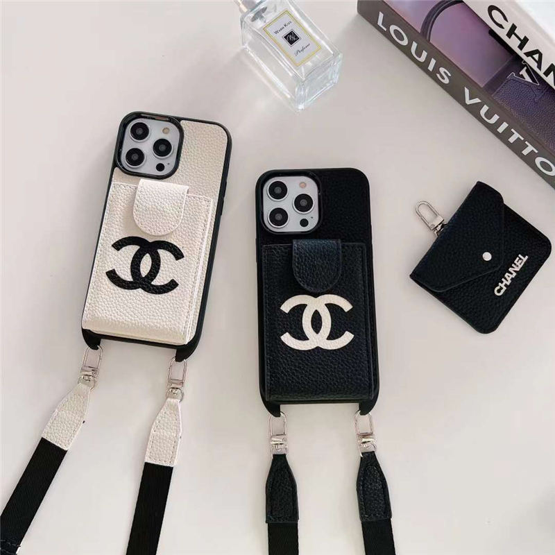 シャネル パロディ iphone17/17pro ケース ショルダー iphone16pro/15 マックス ケース カード収納 chanel iphone14/13 保護カバー ポーチ付き モバイルケース 多 機能