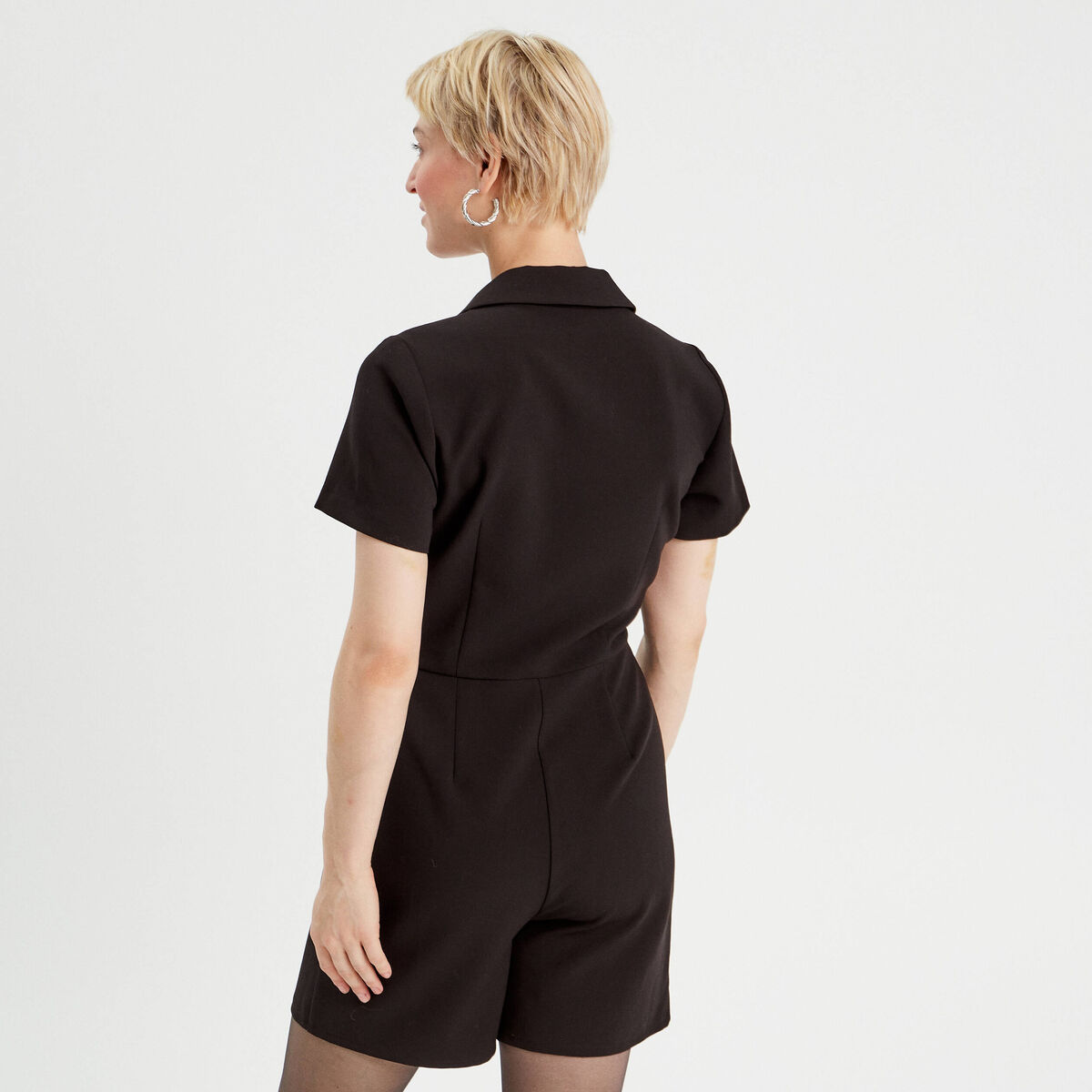 Combishort effet robe noir femme