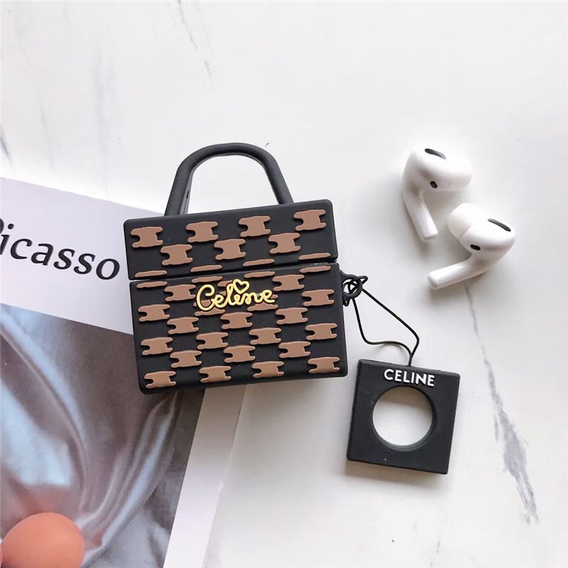 セリーヌ airpods ケース シリコン 韓国 celine airpods pro2ケース ブランド バッグ型 ワイヤレス イヤホン ケース 男女兼用 エア ポッツ プロ ケース 可愛い