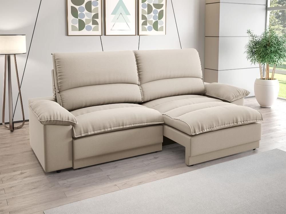 Sofá Plaza 2,00m Retrátil e Reclinável Velosuede - Netsofas
