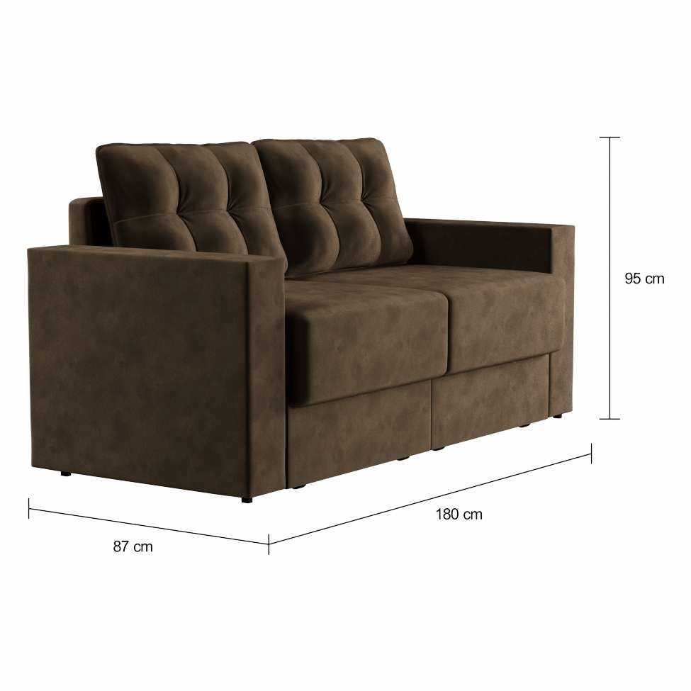 Sofá 3 Lugares Retrátil Hamburgo Suede Marrom 180 cm em Promoção | Ofertas na Americanas