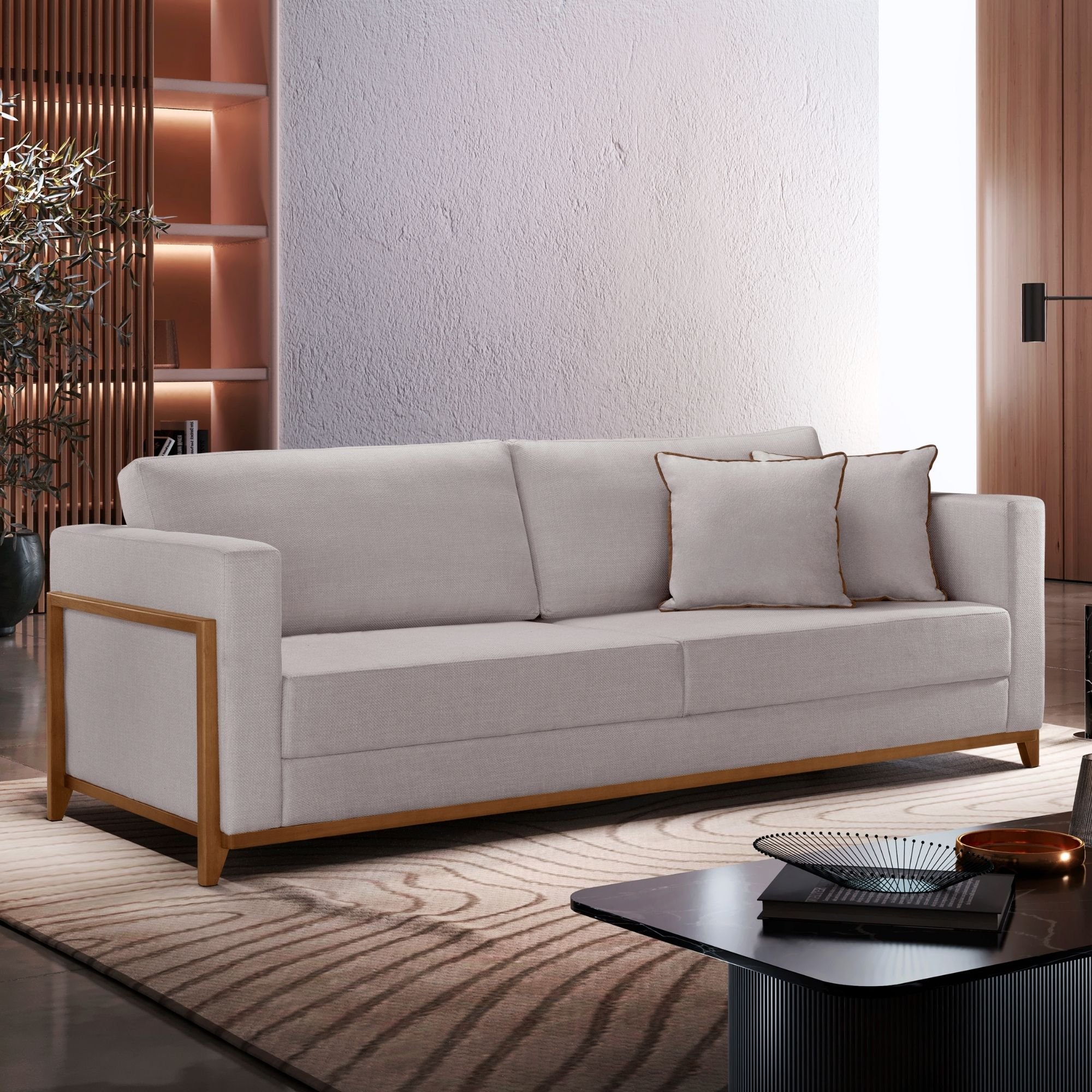 Sofá 3 Lugares Paris Linho 2,34M