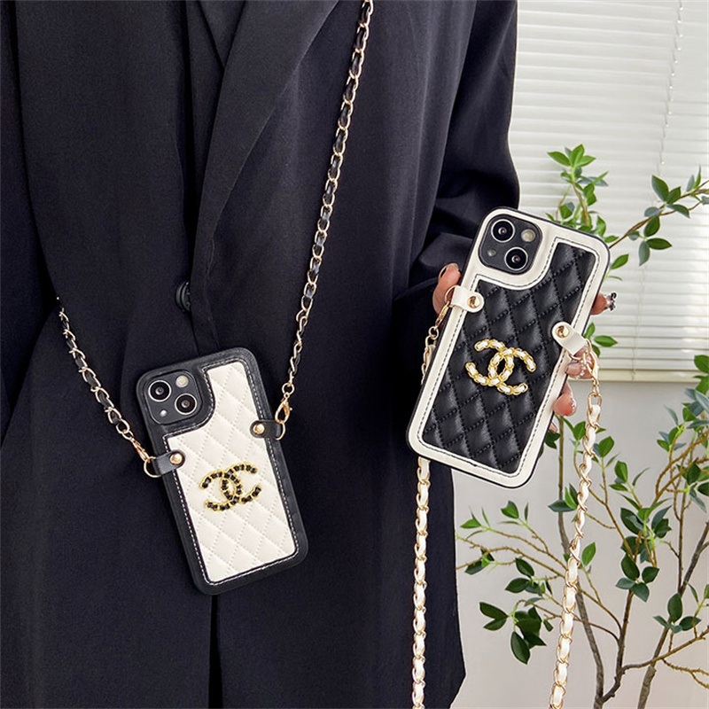 シャネル スマホケース chanel ショルダー iPhone17/17proケース iphone16/15/14proケース ショルダー ブランド iphone13/13promax ケース レディース ハイブランド 携帯ケース チェーン付き かわいい