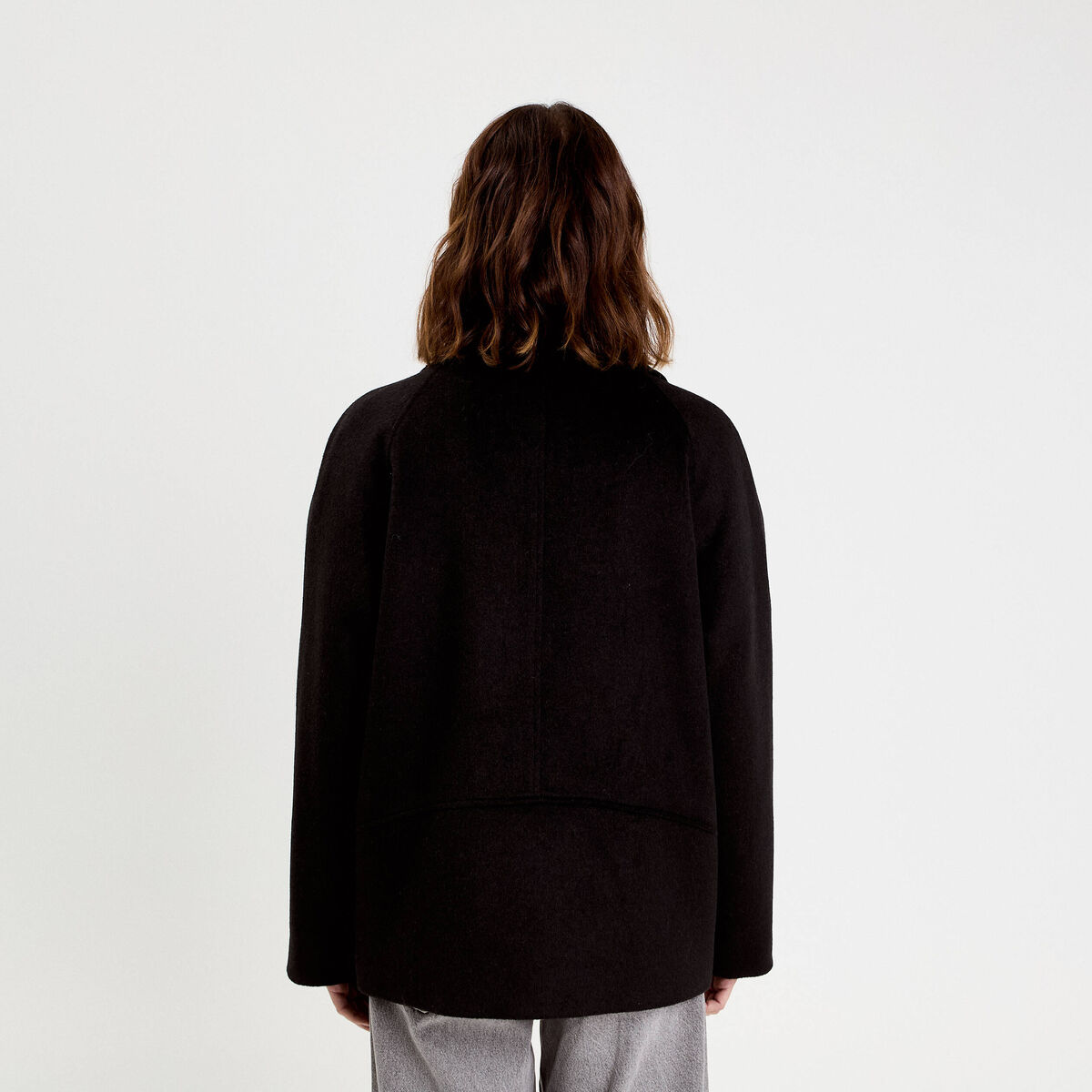Caban oversize noir femme