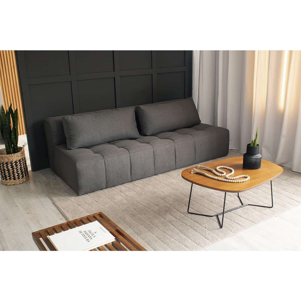 Sofá 3 Lugares Modular Soho Linho Cinza em Promoção | Ofertas na Americanas