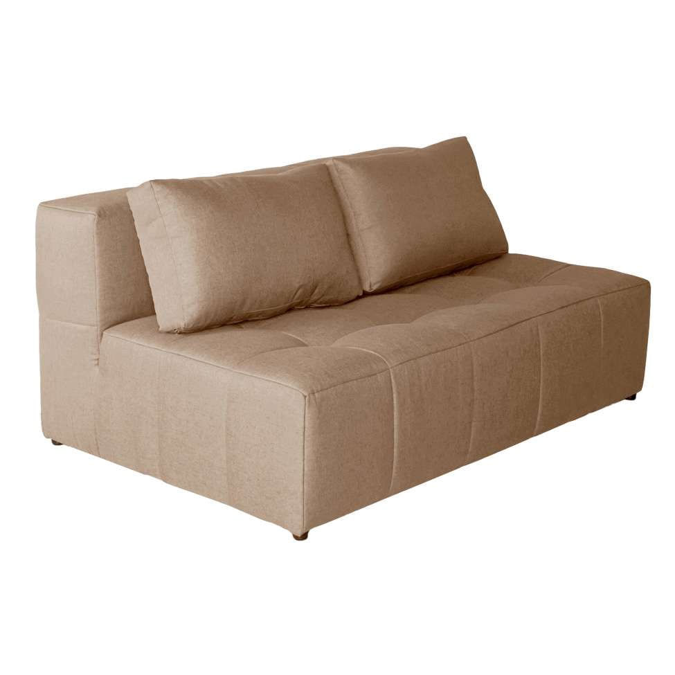 Sofá Modular 2 Lugares com Puff Soho Linho Bege em Promoção | Ofertas na Americanas