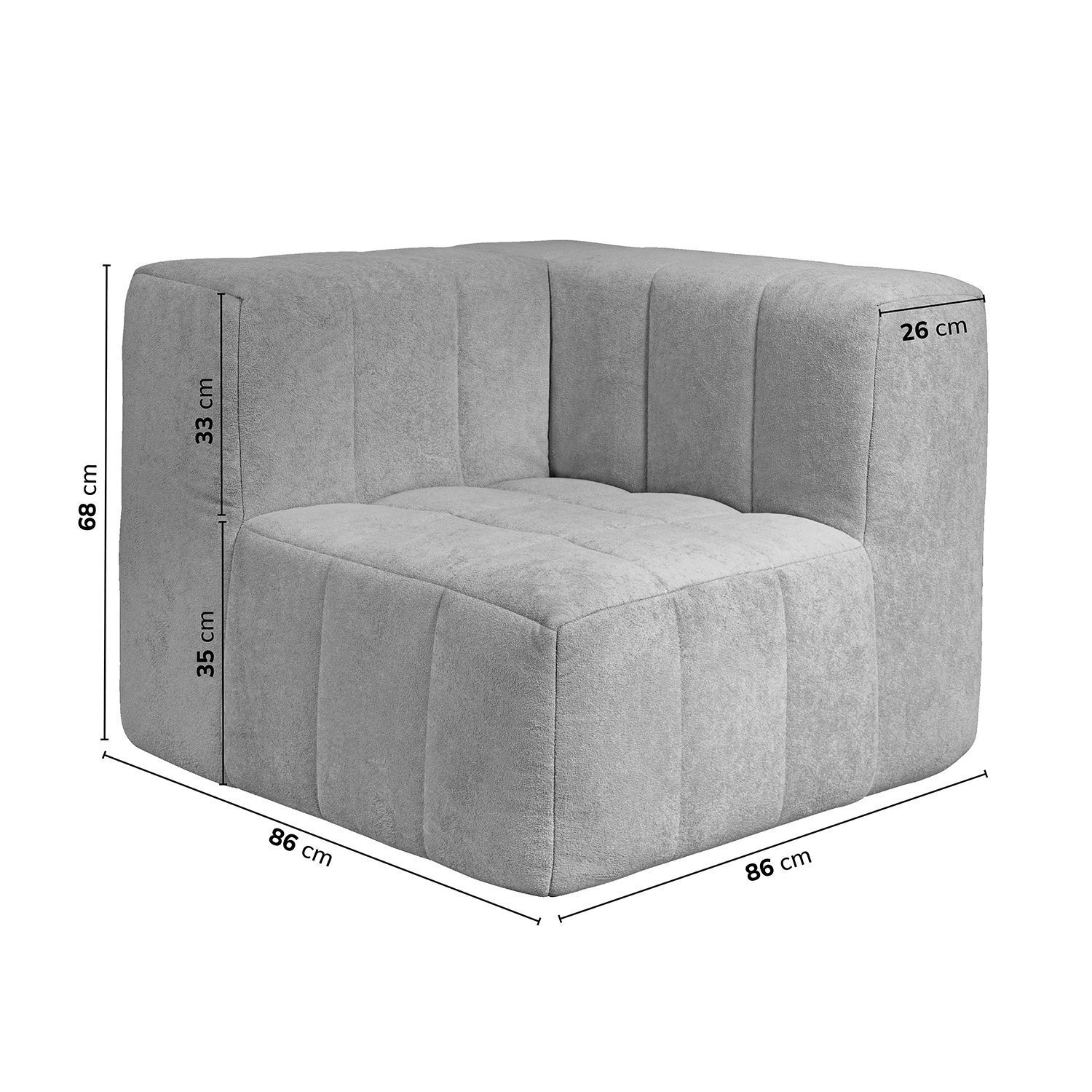 Sofá de Canto Modular de Espuma Easybox CabeCasa MadeiraOriginals