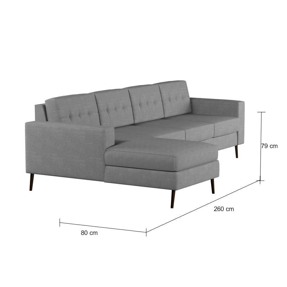 Sofá 4 Lugares Alive com Chaise Esquerdo Pé Palito Linho Cotton Cinza em Promoção | Ofertas na Americanas
