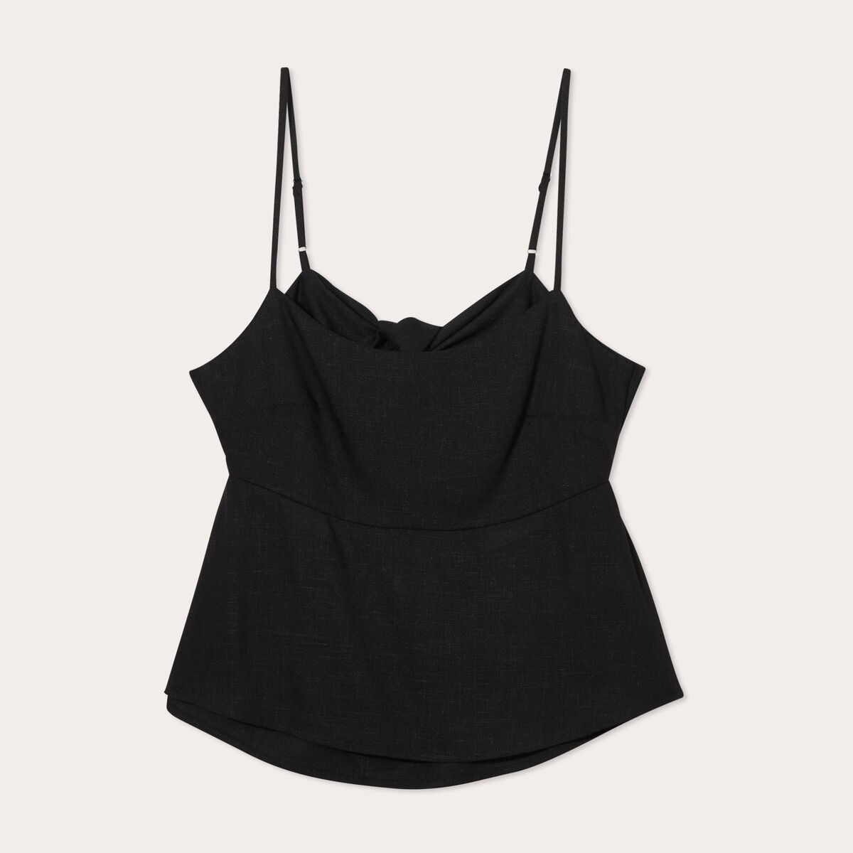 Blouse bretelles fines noir femme