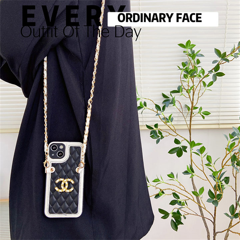 シャネル スマホケース chanel ショルダー iPhone17/17proケース iphone16/15/14proケース ショルダー ブランド iphone13/13promax ケース レディース ハイブランド 携帯ケース チェーン付き かわいい
