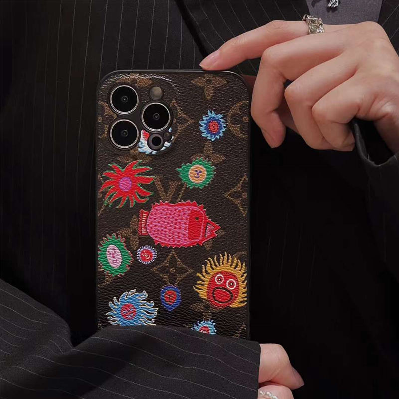 iphone16/16pro max ケース ヴィトン 草間 彌生 iphone15/14/13プロ カバー 頑丈 かわいい LV スマホケース12/11 面白い