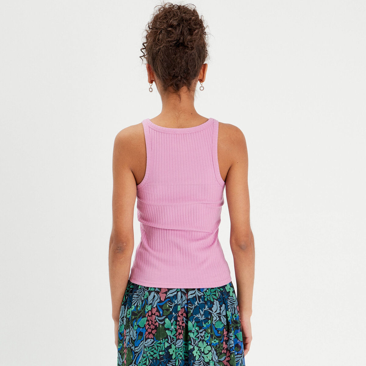 Débardeur bretelles larges violet femme