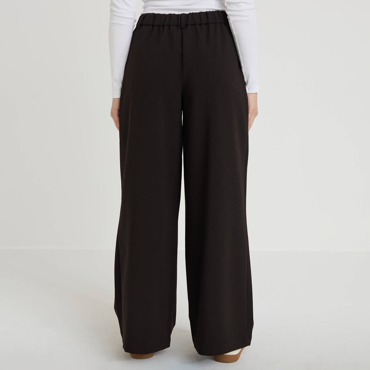 Pantalon fluide noir femme