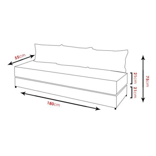 Sofá Cama Bicama Sofánete 3 Lugares Slim Suede Bege