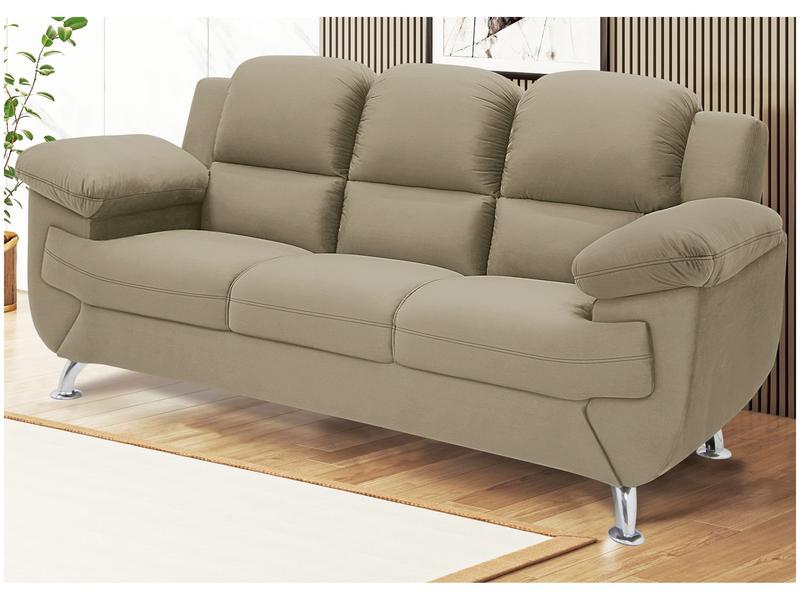 Sofá 3 Lugares Suede Spazium Linoforte