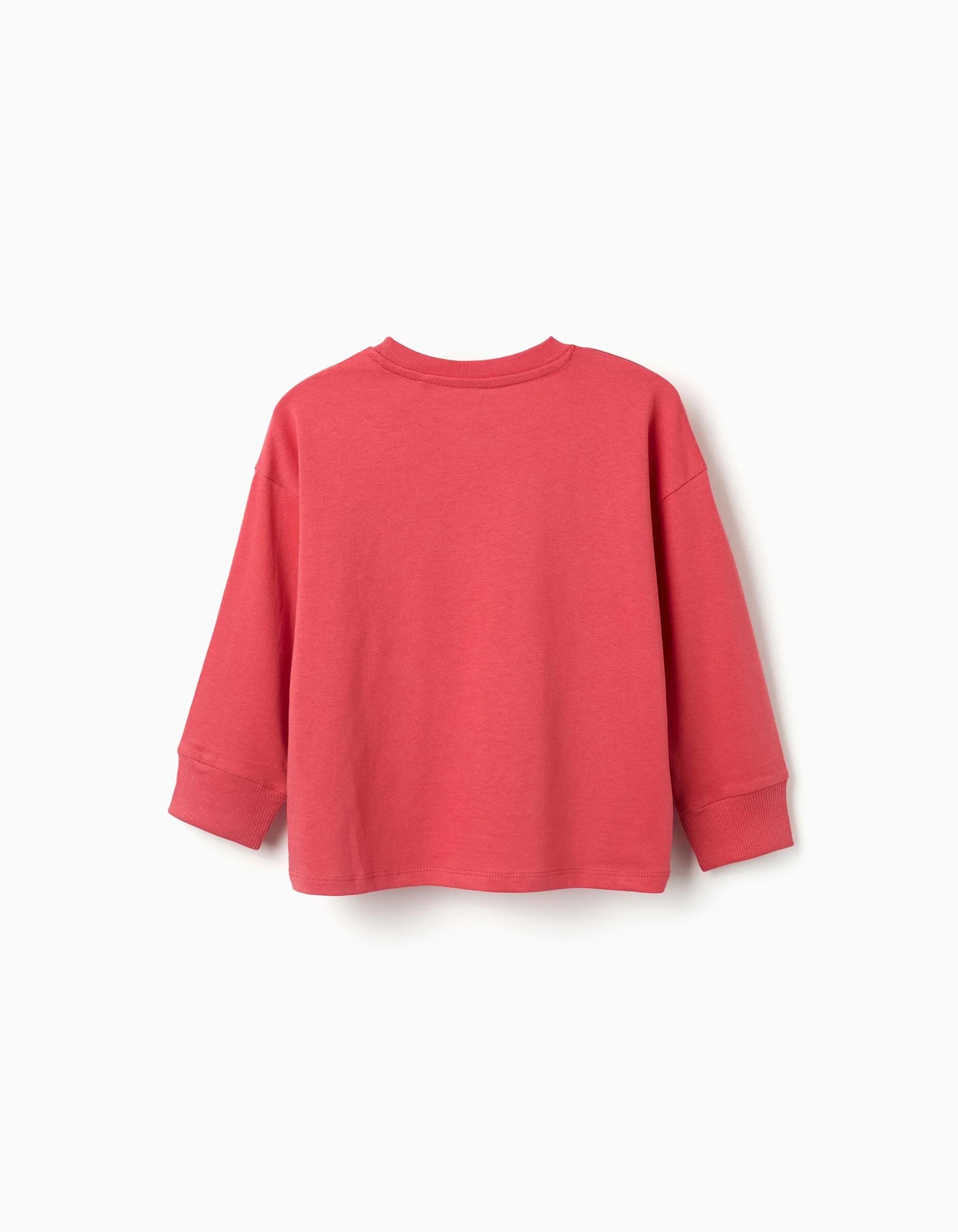 Long sleeve cotton T-shirt with No Rules print for boys, red