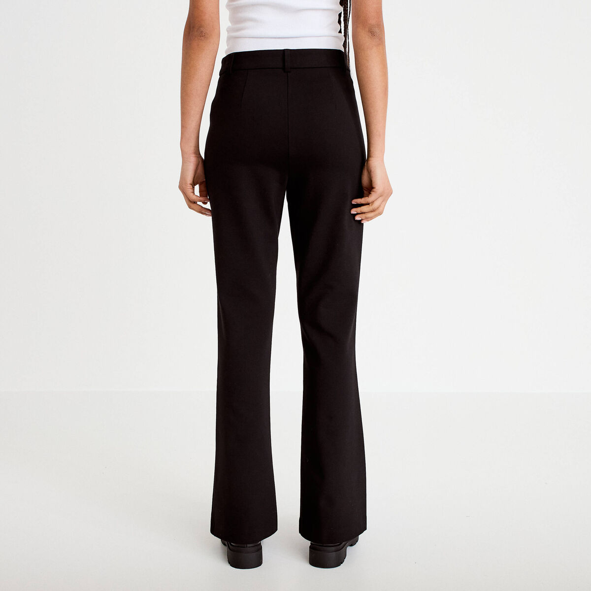 Pantalon bootcut taille standard noir femme