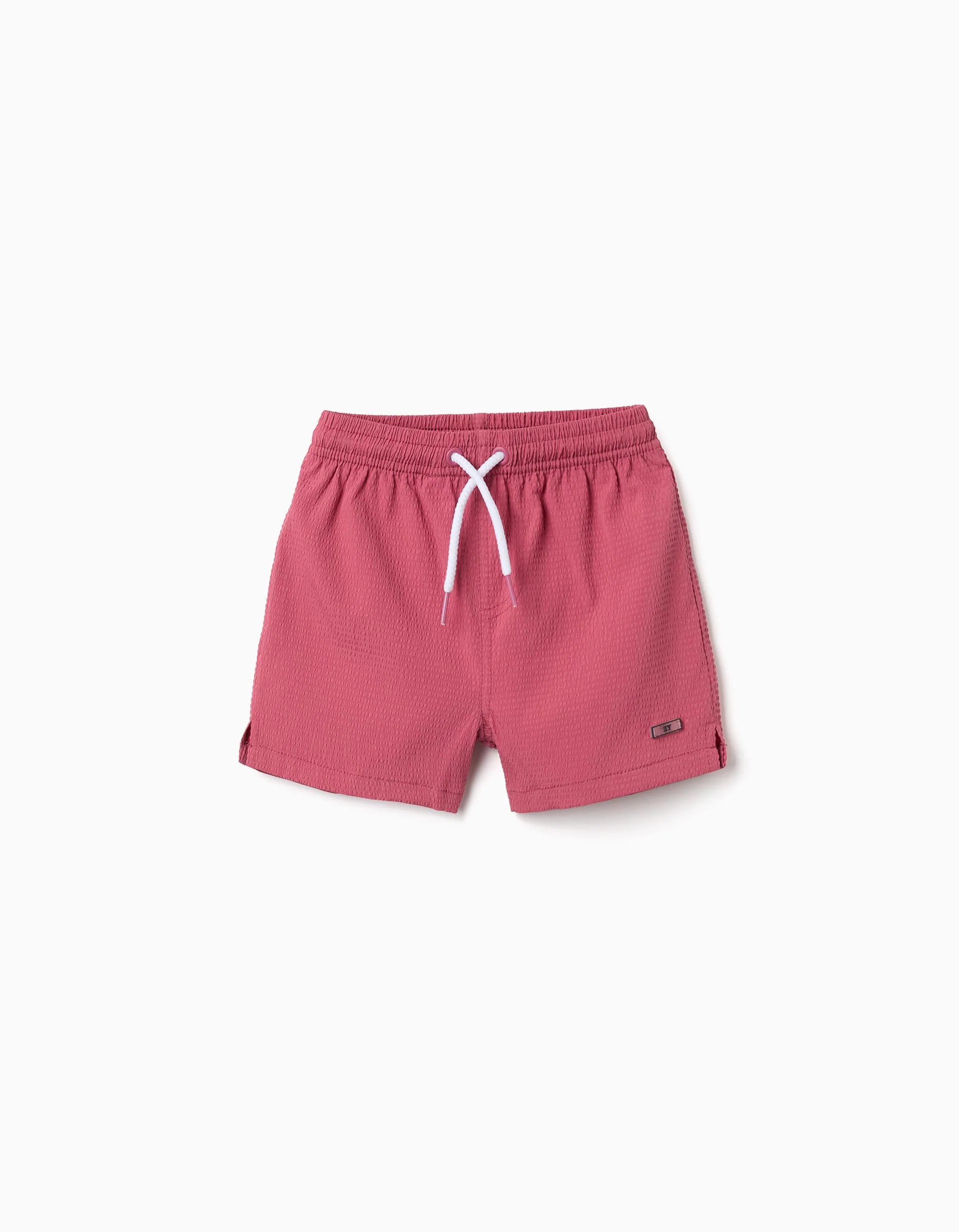 Swim shorts with drawstring and pocket for baby boys, dark pink