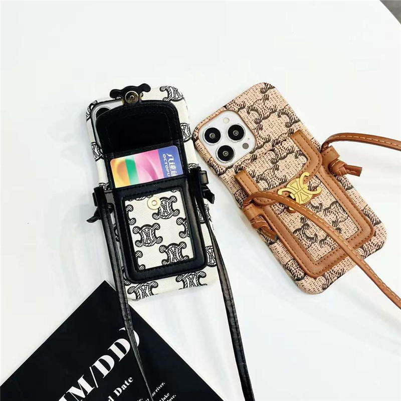 celine スマホケース iphone16/15 ショルダー iphone14pro/14promax ケース カード収納 セリーヌ風 iphone13pro/13/12 ケース おしゃれ ブランド
