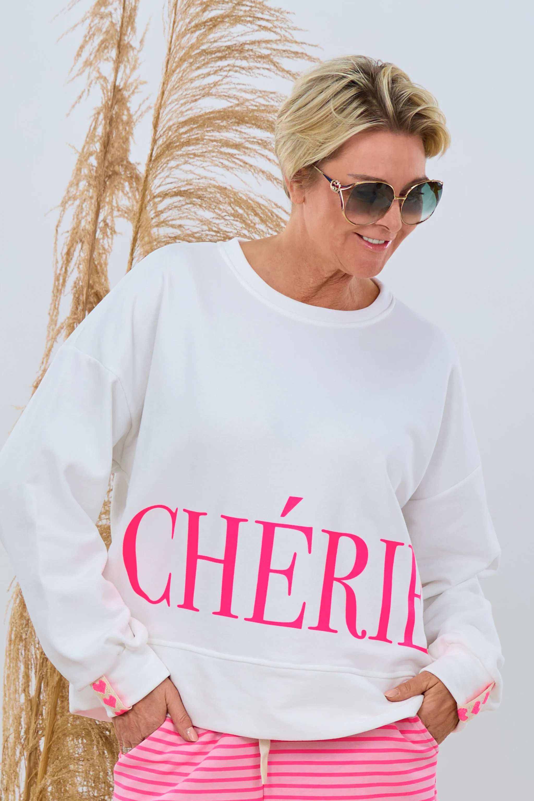 Sweaty CHÉRIE, ecru-pink