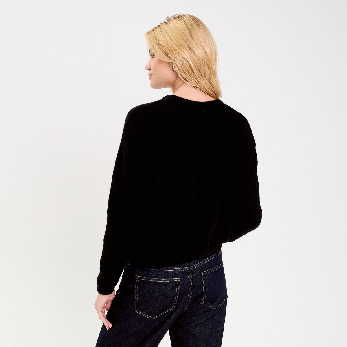 Gilet manches longues noir femme