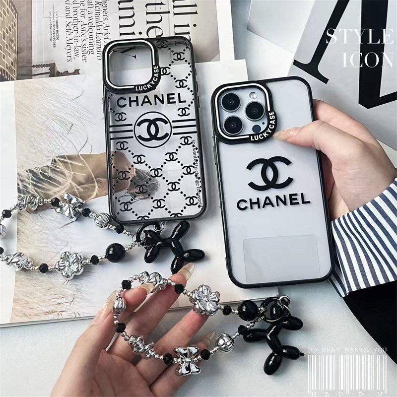 シャネル iphone ケース クリア chanel iphone17/16 ケース ストラップ 付き iphone17 プロ ケース ハイ ブランド iphone15/14ケース 透明 おしゃれ iphone13ケース クリア ブランド